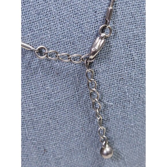 Avon Bead Fringe Choker & Unbranded Blue Cat Eye Floater Necklace, Vintage - Picture 9 of 10